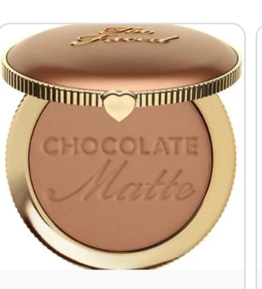 Too Faced Chocolate Matte Bronzer - Warm Brown with Gold Case